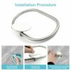 Stainless Steel Towel Holder, Self Adhesive Towel Ring for Bathroom Towel Rack Wall Mounted Oval Hanging Hang Towel Hanger, Polished Heavy Duty A