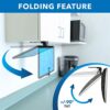 Mount-It! Kitchen Under Cabinet Mount TV Ceiling Mount Folding Bracket, 90 Degree Tilt, Fold Down, Swivel for 13 to 23 inch LCD, TV, LED, Monitor