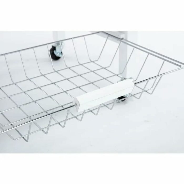 JJZXD Kitchen Cart With Stainless Steel Top, Rolling Cart