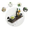 EYLINK Metal Wine Racks Wooden Hanging Wine Glass Rack Wall Mounted Wine Champagne Glass Goblets Stemware Rack Holder Organizer for Home Bars, Ho