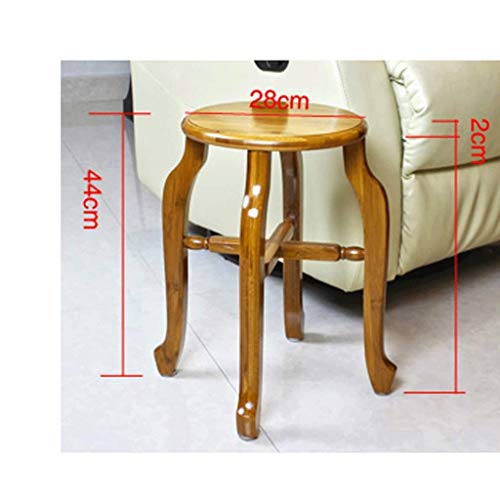 LUKEO Wooden Bench - Antique Round Stool Dining Table Bench Home Elm Stool Small Wooden Bench Flower Pot Holder - Wood Stool