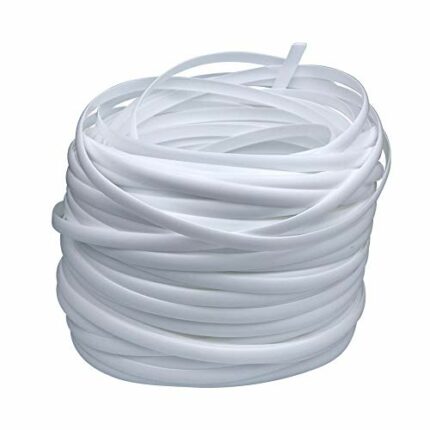 Mhome Plastic Woven Rattan Repair Material for Outdoor Garden Patio Furniture, Durable Wicker Bench Chair Table Repair Kits (White)