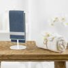 MISNODE Towel Rack T-Shape Hand Towel Holder Stand, Acrylic Clear Towel Bar Rack Stand Headband Holder, Bathroom Towel Rack Kitchen Towel Rack Ha