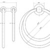 Agua Accessories Towel Holder Wall Mounted for Bathroom & Kitchen, Round Brass Towel Ring for Bathroom Wall, Chrome Hand Towel Holder Modern Styl