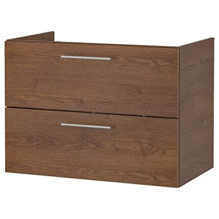 Ikea GODMORGON wash-stand with 2 drawers, 80x47x58 cm, brown stained ash effect