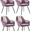 dining chair Dining Chairs Set - Corner Kitchen Counter Chairs, Dining Chairs Kitchen Chairs Set of 4 Living Room Side Sofa Chairs with Flannel F
