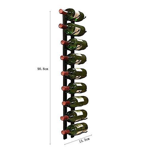 NEOCHY Wine Rack Bottles Modern Wall-Mounted Fashion Storage Modern Wall-Mounted Retro Metal Bottle Display Rack Kitchen Restaurant Bar Simple De