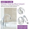 Blue Canyon Apollo Shower Spray| Bathroom Accessory| Premium Shower Attachment for Bath taps| Push-on-Fitting, Wall Brackets| Suitable for Round