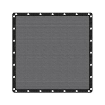 VICLLAX 90% Shade Fabric Sun Shade Cloth Privacy Screen with Reinforced Grommets for Outdoor Patio Garden Pergola Cover Canopy 12x12 FT, Grey