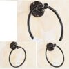 RAKUTE European Style Towel Ring, Antique Brushed Retro All Copper Hanging Ring Towel Rack, Ring Hotel Bathroom Hand Towel Holder Bathroom Ring
