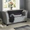 Verona Crushed Velvet Window Seat (Grey)