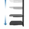 Mount-It! Floating Wall Mounted AV Entertainment Shelf for DVD Players, Cable Boxes, Audio, Gaming Systems, 3 Black Tempered Glass Height Adjusta