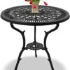 Centurion Supports TABREEZ Garden & Patio Black Cast Aluminium Bistro Table