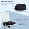 5 STARS UNITED Seat Cushion for Office Chair - 100% Memory Foam Pillow - Firm Coccyx Pad - Tailbone, Sciatica, Lower Back Pain Relief - Premium H