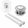 Rosenice 114mm Silver Dual Flush Toilet Water Tank Push Buttons Rods