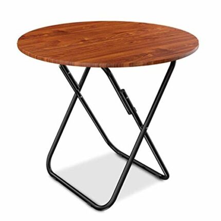 LXXSH Round Table，Portable Camping Table Lightweight Folding Table Compact Table Small Table