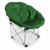 Navaris Folding Moon Chair - Foldable Round Padded Seat for Adults or Kids - Perfect for Garden, Camping, Travel, Occasional Use - Size S, Light