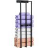 Wall Mounted Towel Rack, Stainless Steel Bathroom Towel Holder with 3 Bar Rail Rolled Tower Rack Storage Organizer Metal Washcloths Shelf for Rol