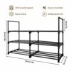 ALLFYL Large Shoe Rack, Shoe Storage Rack Metal Shoe Slot Organiser,12-16 Pairs Shoes Thickened Shoe Organiser For Hallway,Living Room,Bedroom Qu