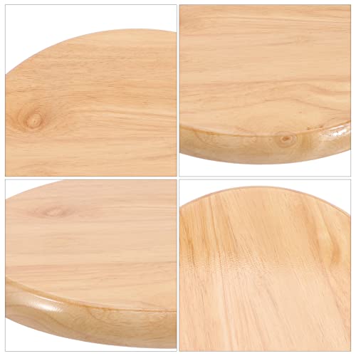 USHOBE Wood Stool Seat Replacement Bar Stool Seat Top Round Wood Stool Top Part for Farmhouse Chair Kitchen Stool Bar Stools Furniture