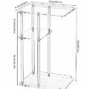 KSacry Acrylic Side Table/End Table, Small Nightstand/Bedside Table,3-Tier Storage Shelf C-Shape, Sofa Table Home Accent Table 15.75" L x 11.81"