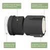 Yontree 2 Pcs Headboard Stoppers Bedside Anti-shake Fixer Adjustable Threaded Bed Frame for Home Room Furniture Wall Support (60-80mm, Black)