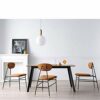 DINGZZ Dining Chair Minimalist Home Iron Backrest Dining Table and Chair Casual Industrial Style Chair