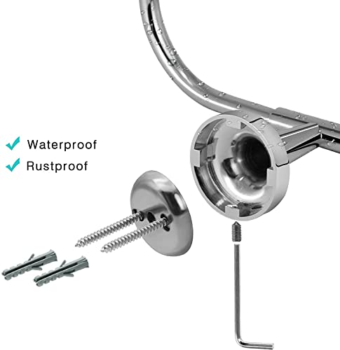 JASSFERRY Wall Mounted Oval Towel Ring Luxury Modern Design Bath Hand Towel Holder Hanger Polished Chrome