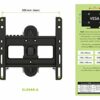 AVF EL204B-A Multi-Position Full Motion Long Extension TV Mount for 25-Inch to 40-Inch TV or Monitor, Black