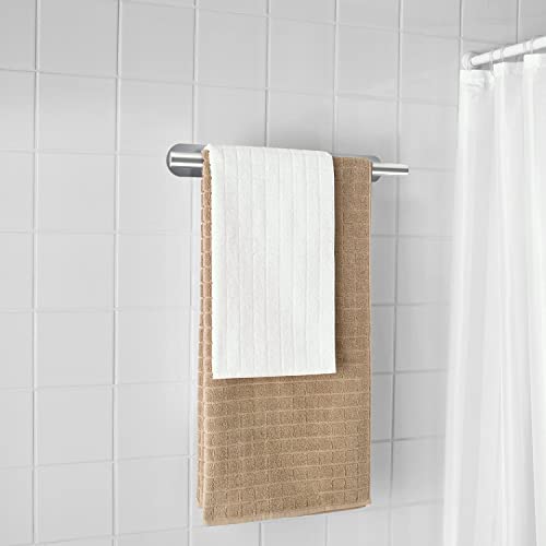 Joejis Self Adhesive Towel Rail 40cm Stainless Steel & Black Matte Bathroom Towel Holder Multiuse for Kitchen or Bathroom Towel Rail Drill-free (