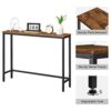 HOOBRO Narrow Console Table, Slim Console Table for Hallway, 100 cm Long, Hallway Table for Small Spaces, Living Room, Rustic Brown EBF751XG01