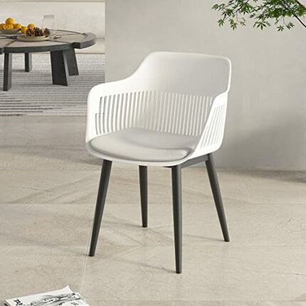 QUANJJ Nordic Dining Chairs Designer Design Dining Chairs Plastic Transparent Sillas Computer Chai (Color : 3-pack, Size : 1code)