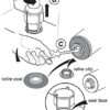 Replacement Flush Valve Seal & Clip for Ideal Standard Armitage Shanks Flush Valves SV01967