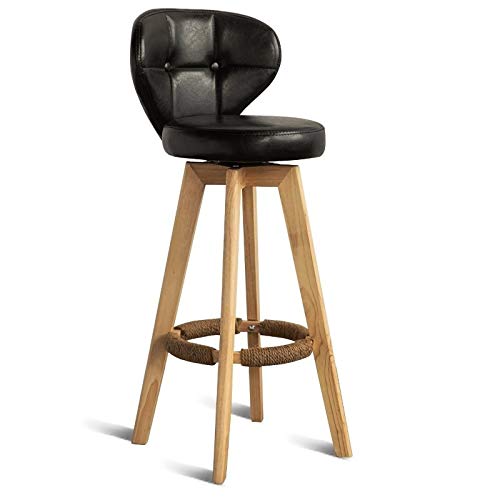 SDFGH Nordic Light Luxury bar Chair Simple net red bar Stool Front Desk Cafe Restaurant Leisure Back high Stool (Color : D)