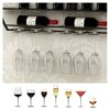 Industrial Wall Wine Rack,Wall Mounted Wine Rack,Modern Metal Wall Mounted Wine Display Rack,Wine Racks Wall Mounted With Wine Glass Holder,Wine