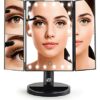 Rio 24 LED Touch Dimmable 3 Way Makeup Mirror with 2 & 3X Magnification with Light