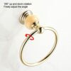 RAKUTE Bathroom Light Luxury Golden Stainless Steel Towel Ring, Towel Hanger Holder, Towel Rack, Towel Rail Bathroom Ring