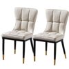 dining chair Kitchen Dining Room Furniture Chairs Kitchen Dining Chairs Set Of 2, Modern Living Room Side Chairs with PU Cushion Seat Back and Me