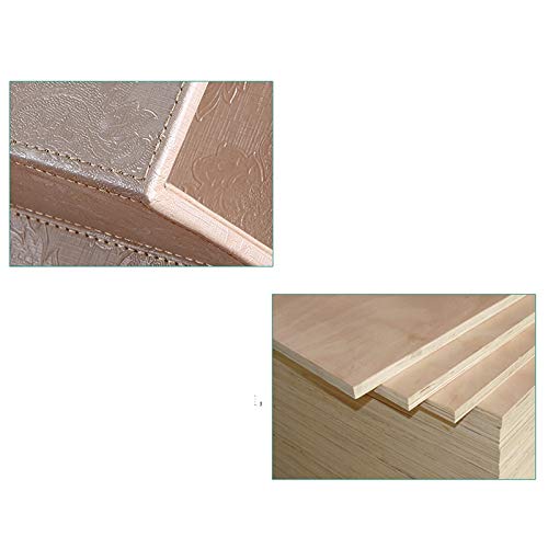 Countertop Shape Bamboo Wood Leather Wine Rack - Waterproof Countertop Cabinet Wine Holder Storage Stand Cellar, Table Top Wine Bottle Storage Sl