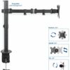 VIVO Full Motion Single VESA Computer Monitor Desk Mount Stand with Articulating Double Center Arm Joint, for up to 32 inch Screens (STAND-V101)