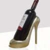 Fantes High Heel Wine Holder Bottle Rack Counter Top Storage Stand for Wedding Party Home Decor (Rose Gold High Heel)