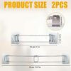 2pcs RV/Camper/Travel Trailer Bathroom Corner Storage Bar, Stainless Steel Adjustable Shower Corner Storage Bar Can Be Pasted or Fixed with Screw