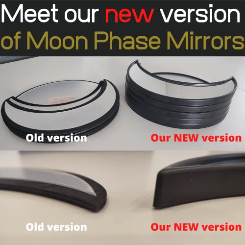 Black Magic Witch Moon Mirror - 5Pcs/Set Wall Decoration Non Glass Acrylic Mirror - Moon Phase Wall Hanging Art Great Addition to Gothic Decor fo
