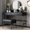 CZDYUF Wooden Dressing Table Small Household Makeup Table Makeup Dressing Table (Color : 3-pack, Size : Light Grey)