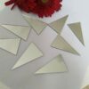 Triangles Silver Glass Mirrors,Mirror Mosaic Tile Triangle Shape Supplies 60PCS with Size 1.38x2.48inch