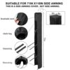 SUDIWEI Retractable Side Awning Cover Suitable for 71''*118''Retractable Privacy Screen Outdoor Rain and Snow Protection Patio Retractable Awning