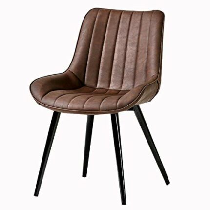 Modern Kitchen Dining Room Chairs Dining Chairs Water Proof PU Leather Side Chair With Metal Legs Kitchen Living Room Counter Chairs (Color : Cof