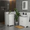 Bath Vida Priano Bathroom Cabinet Single Mirrored Door Wall Mounted, White