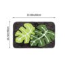 Alipis Door Floor Mat for Indoor Outdoor, 60 x 40cm Non-slip Front Door Mat with Fresh Leaves Pattern, Absorbent Bathroom Mats Washable Rug Entra