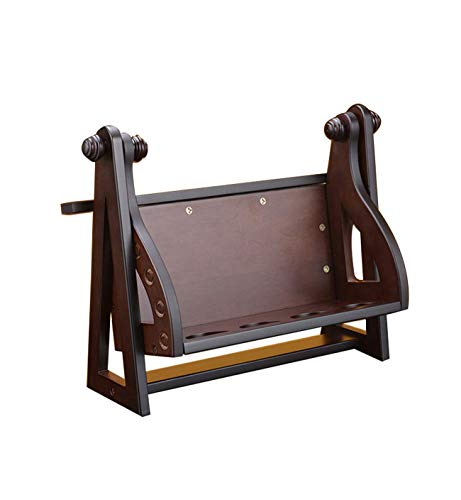 PIBM Stylish Simplicity Wine Rack Wine Rack Free Standing Wooden,Holds 4 Bottles of Red Wine and 6 Goblets, Walnut Color, 46 * 23 * 30Cm